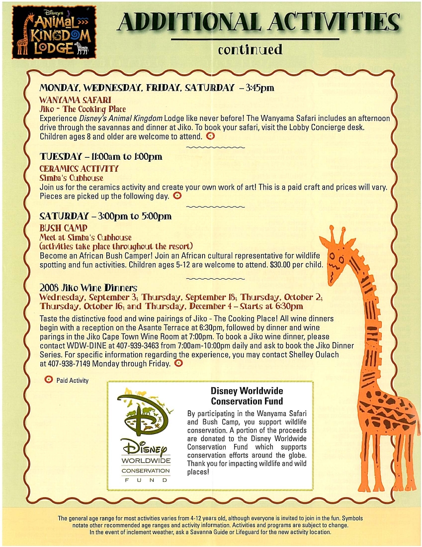 Example Activities Flyer--September 08: Back